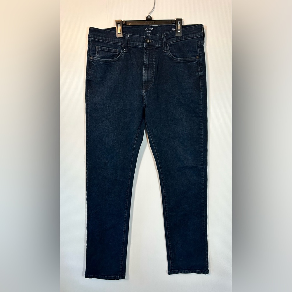 Nautica Dark Blue Denim Straight Fit Jeans Size 34x32